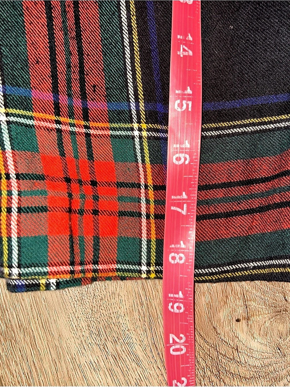 Tartan Plaid flannel Skirt in Red & Black - Picture 5 of 5